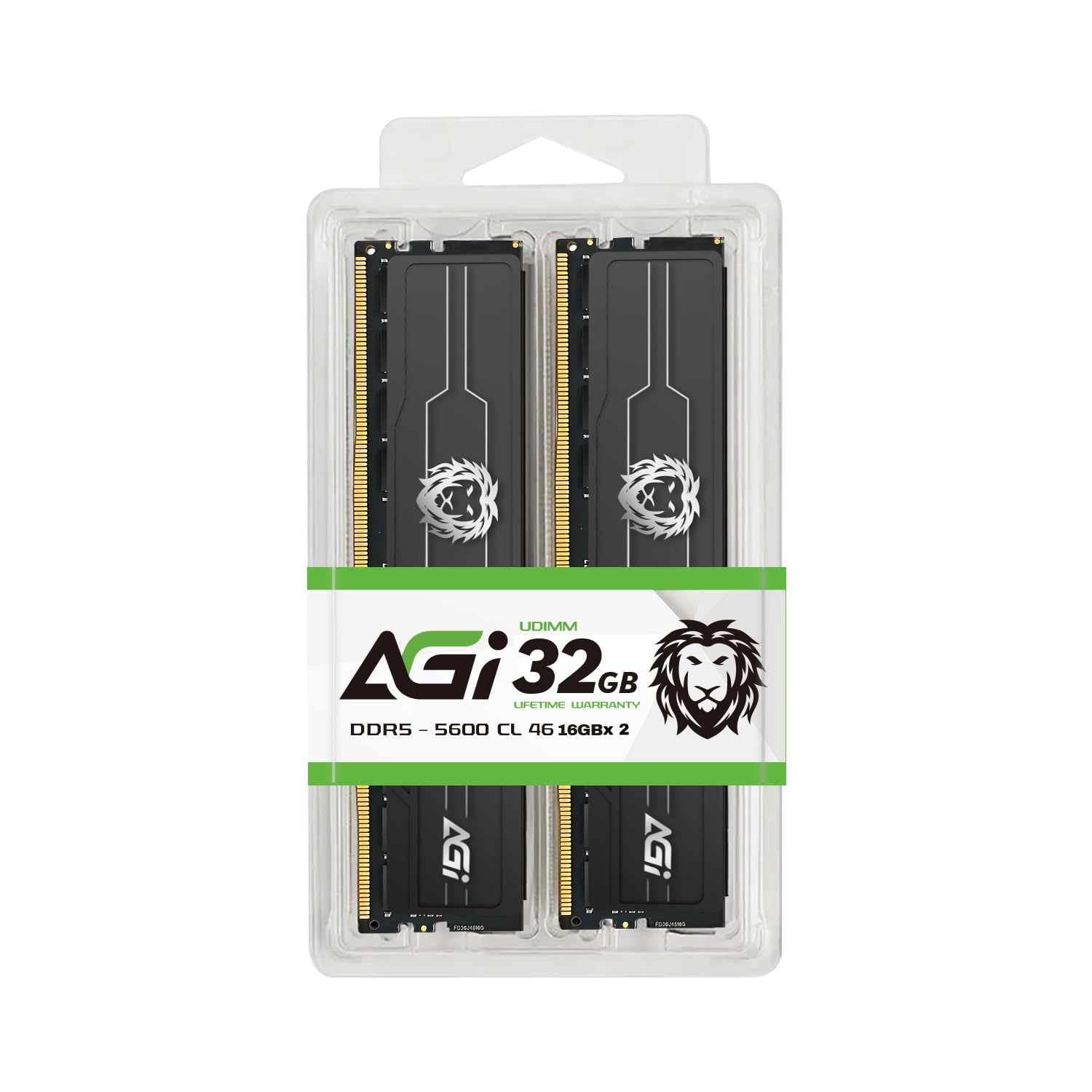 AGI UD238 DDR5 RAM 32GB Kit (2x16GB) 5600MHz UDIMM, CL46, Intel